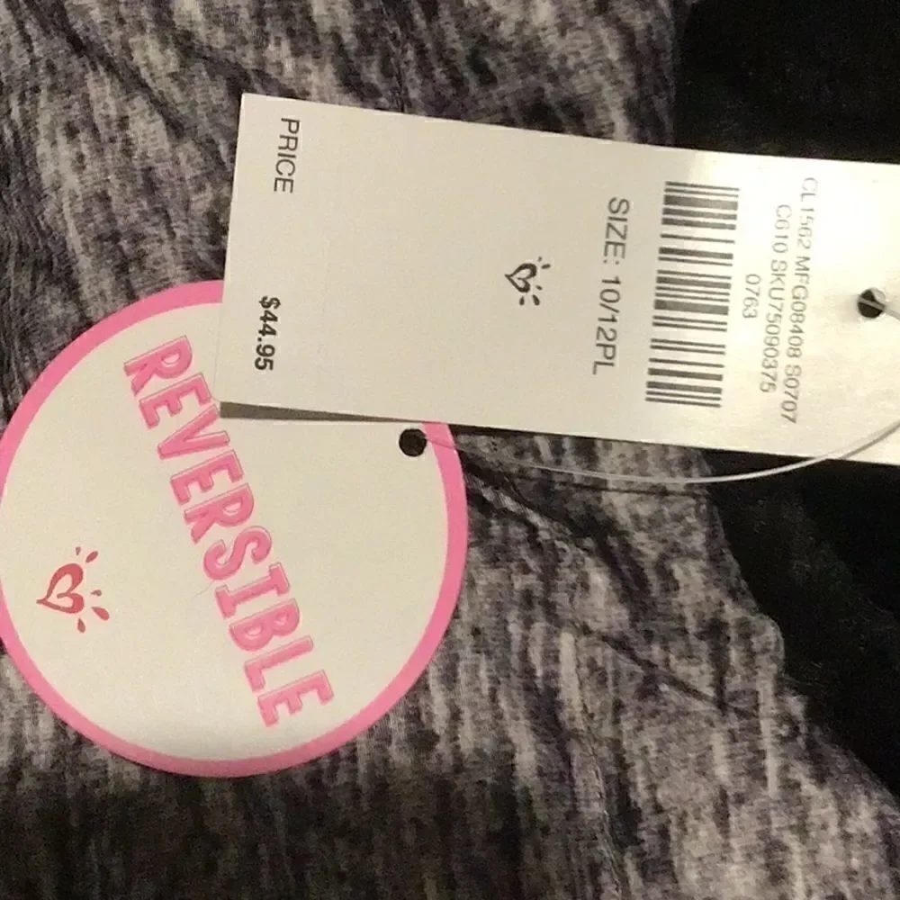 Justice Reversible Vest NWT Size 10/12 plus